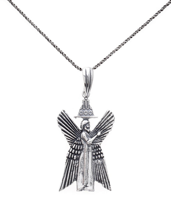 Sterling Siver 925 Persian Ahura Mazda Farvahar Necklace Zoroastrian Gift