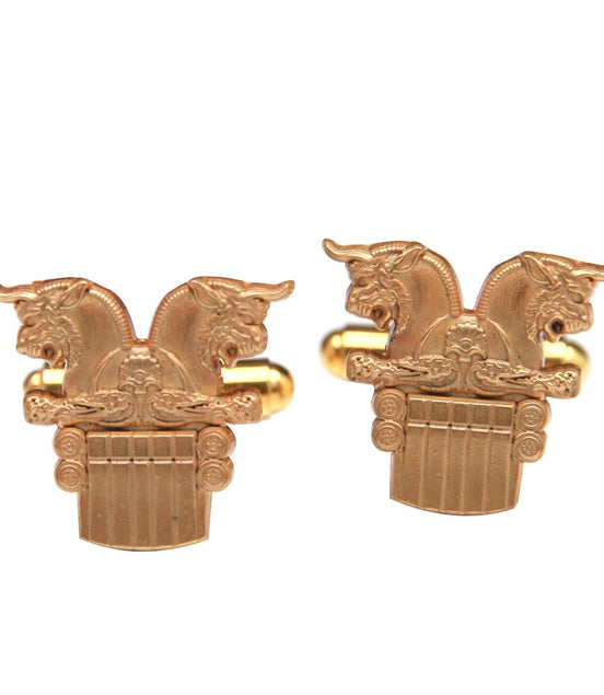 Iranian Persian Winged Lion Capital Of Column Cufflinks