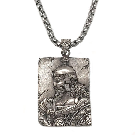 Asoodehdelan Sterling Silver Persian heroic Rostam Dastan Necklace Pendant Gift