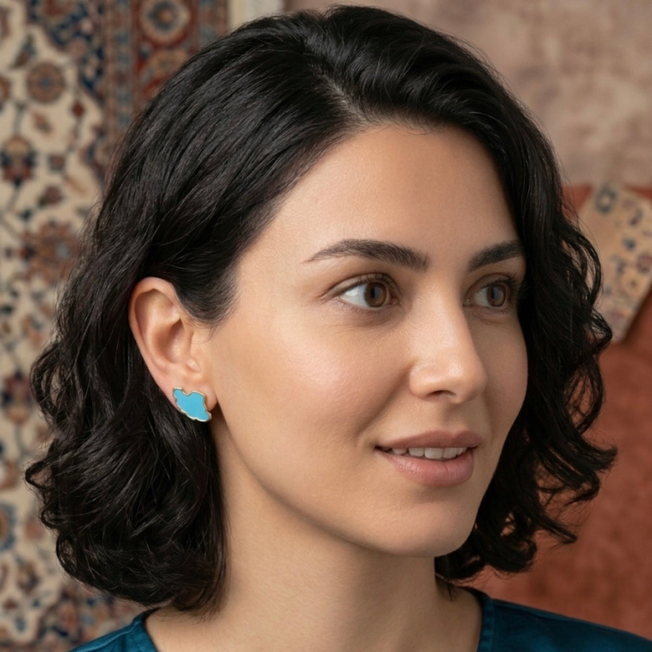 0 Iran Map Earrings