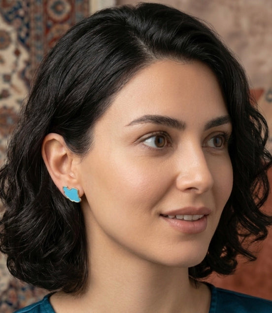 0 Iran Map Earrings