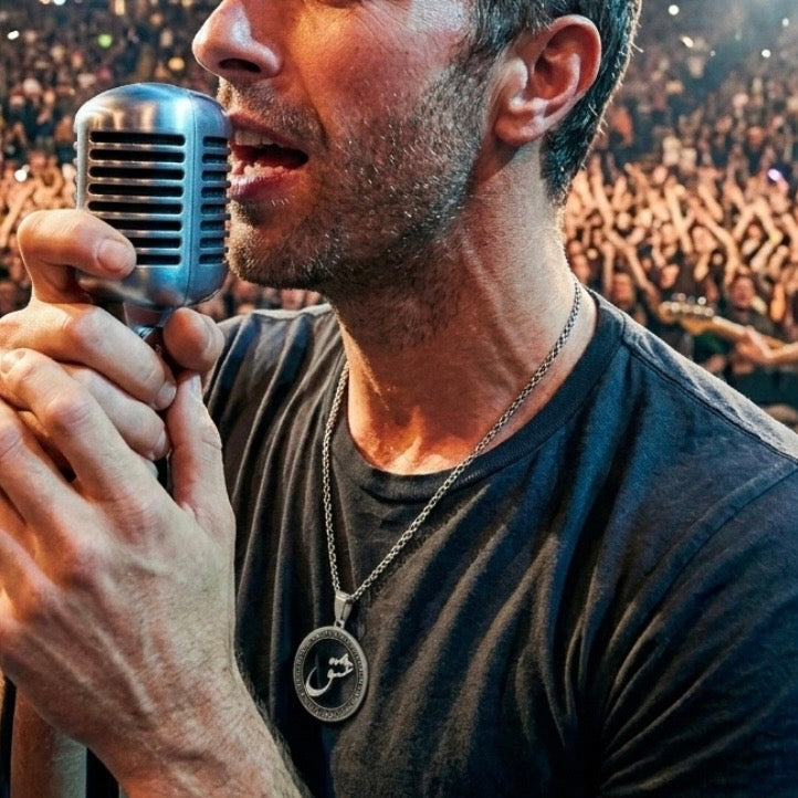 Chris Martin Coldplay Eshgh Love round necklace