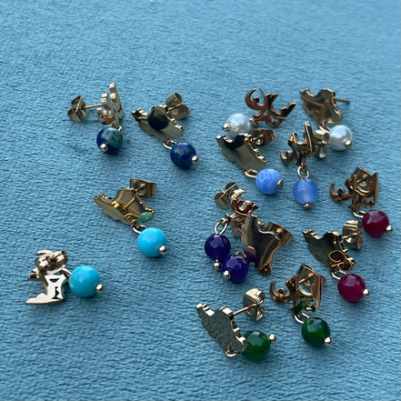 1 Iran Map Pin Earrings