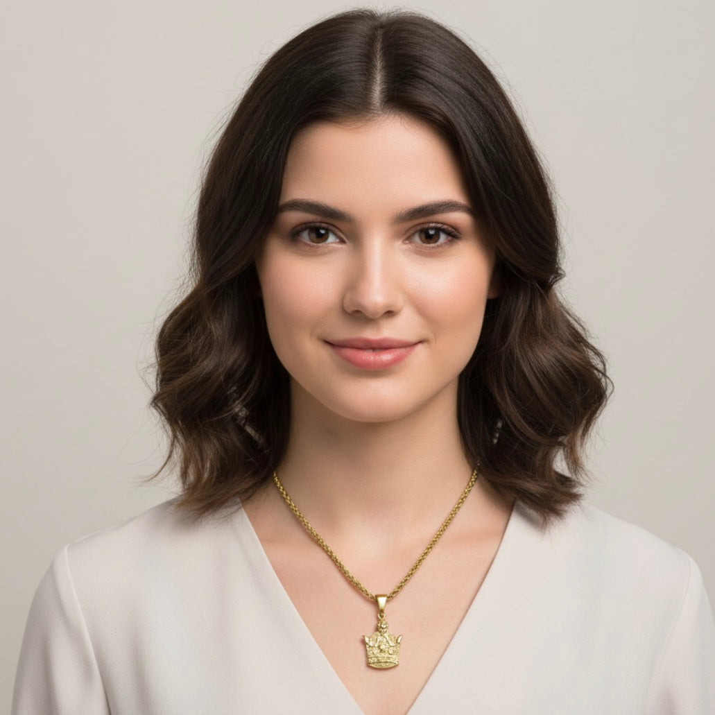 1 Iranian Persian Pahlavi Kingdom Crown Necklace Chain