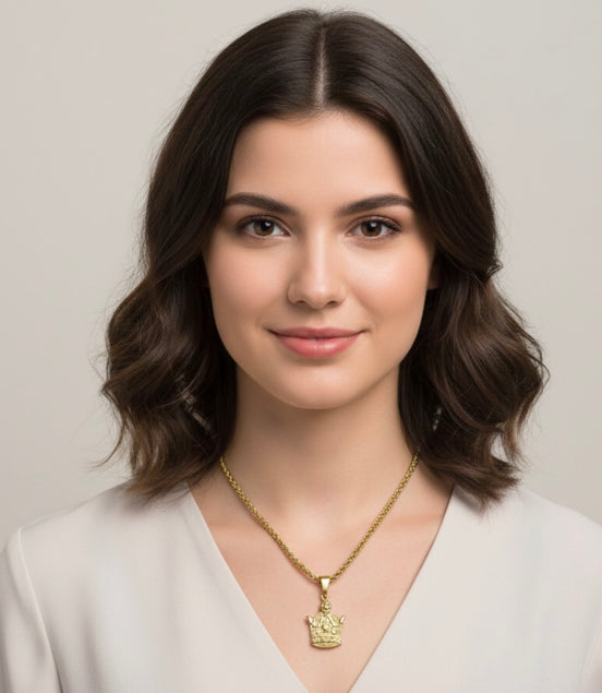 1 Iranian Persian Pahlavi Kingdom Crown Necklace Chain