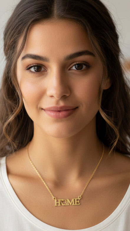 0 Iran Map Home Necklace Chain