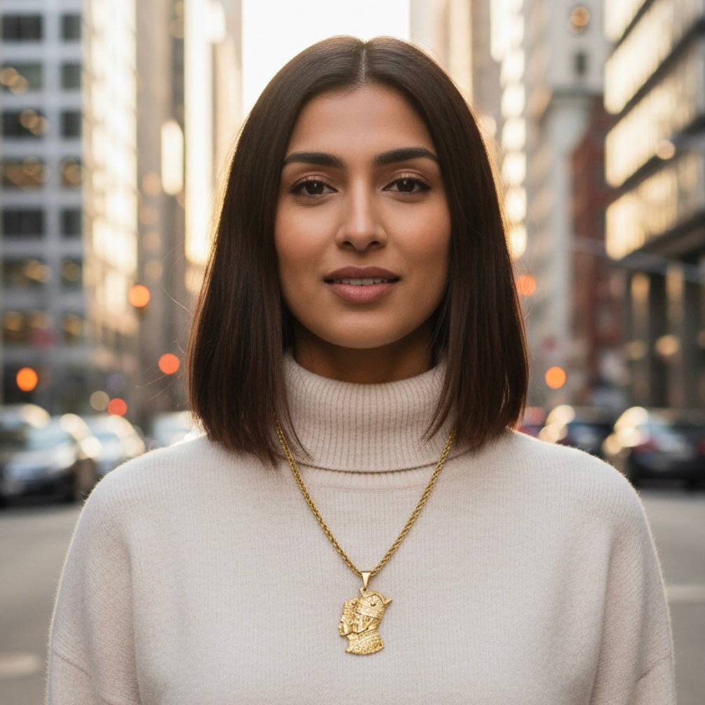 Iranian Persian Pahlavi King and Queen Necklace