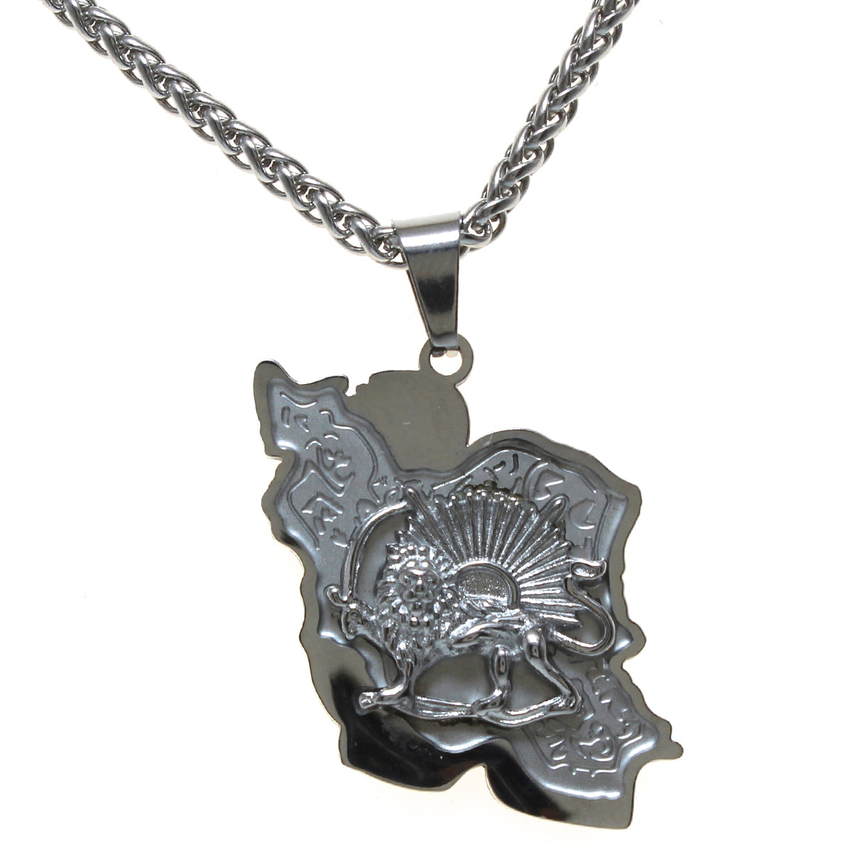 1 Iran map and lion and sun necklace