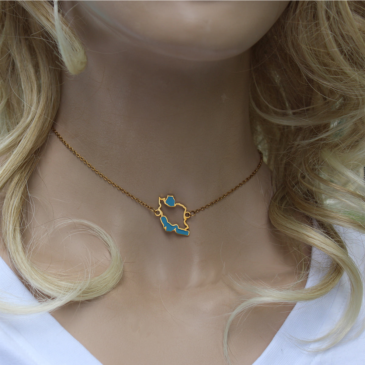 1 Iran map necklace Choker