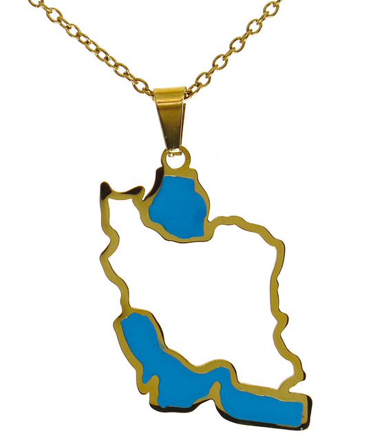 1 Iran map necklace and earrings set