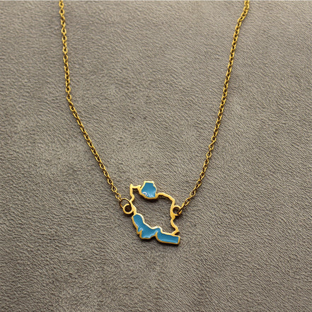 1 Iran map necklace Choker