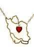 0 Iran map Ruby Stone Necklace