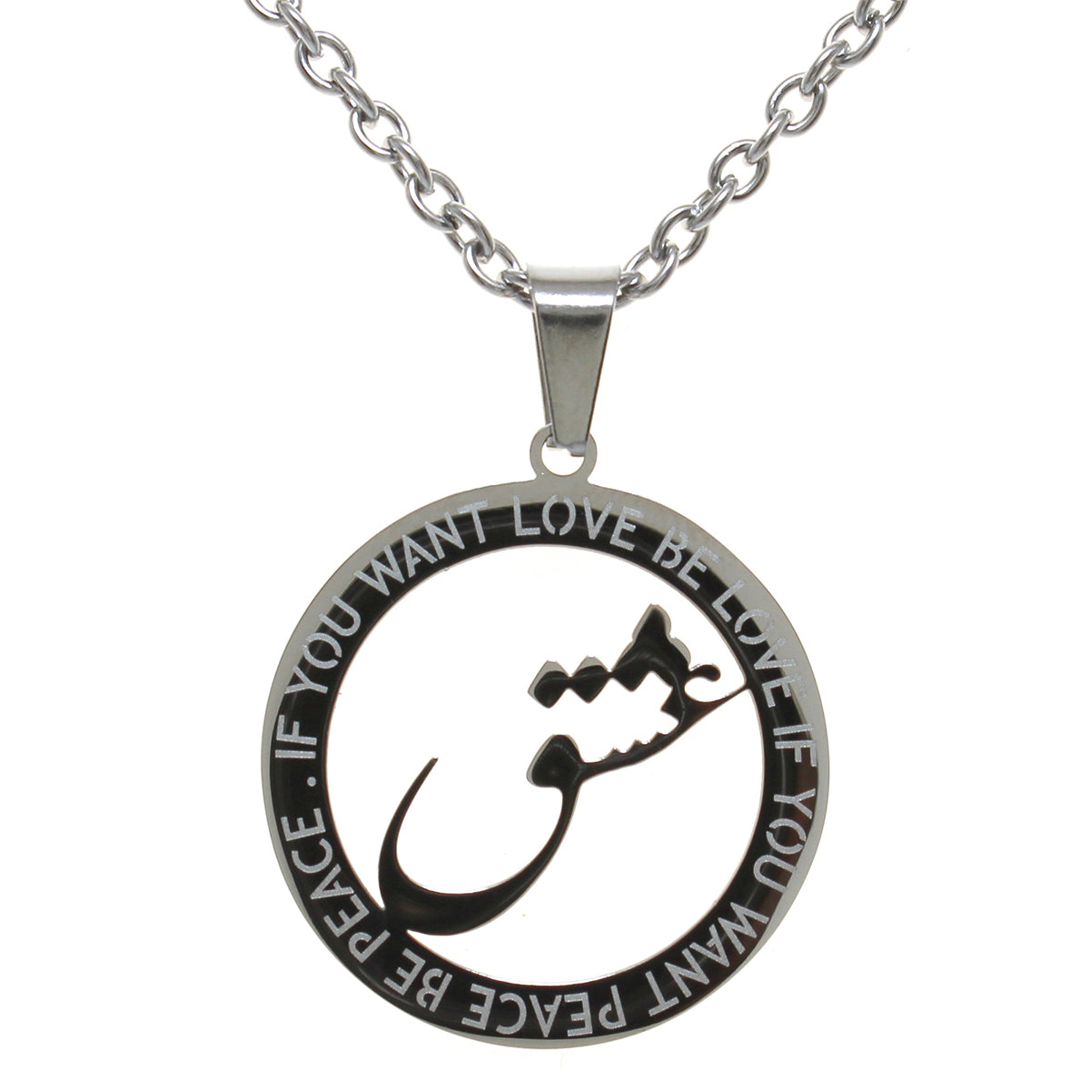 Chris Martin Coldplay Eshgh Love round necklace