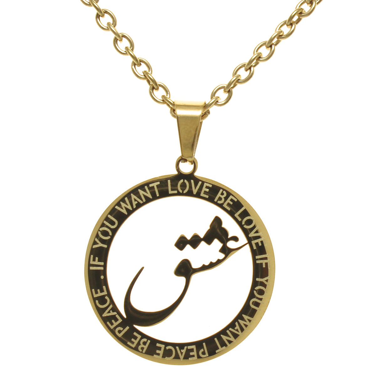 Chris Martin Coldplay Eshgh Love round necklace