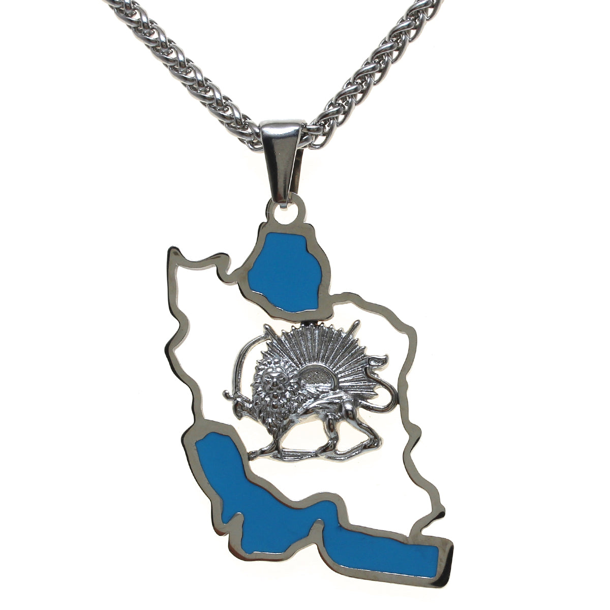 1 Iran map and lion and sun necklace