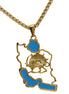 1 Iran map and lion and sun necklace