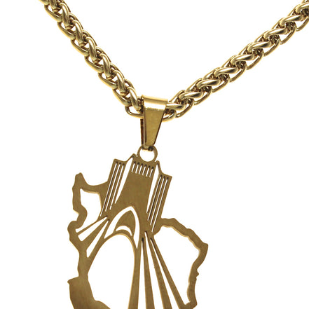 0 Unisex  Iran map Shahyad Tower Necklace