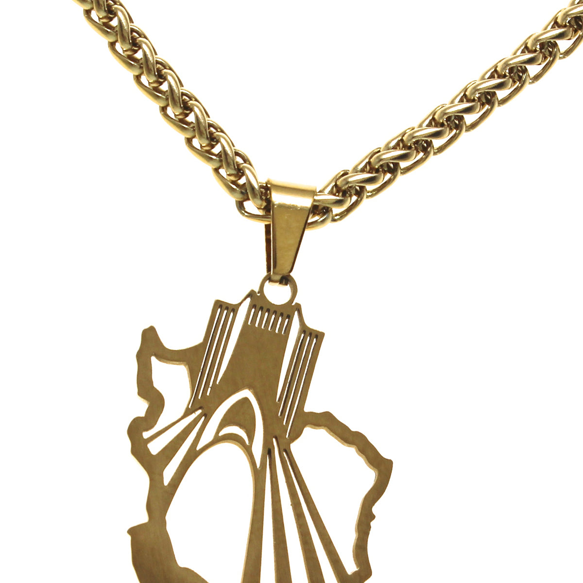 0 Unisex  Iran map Shahyad Tower Necklace