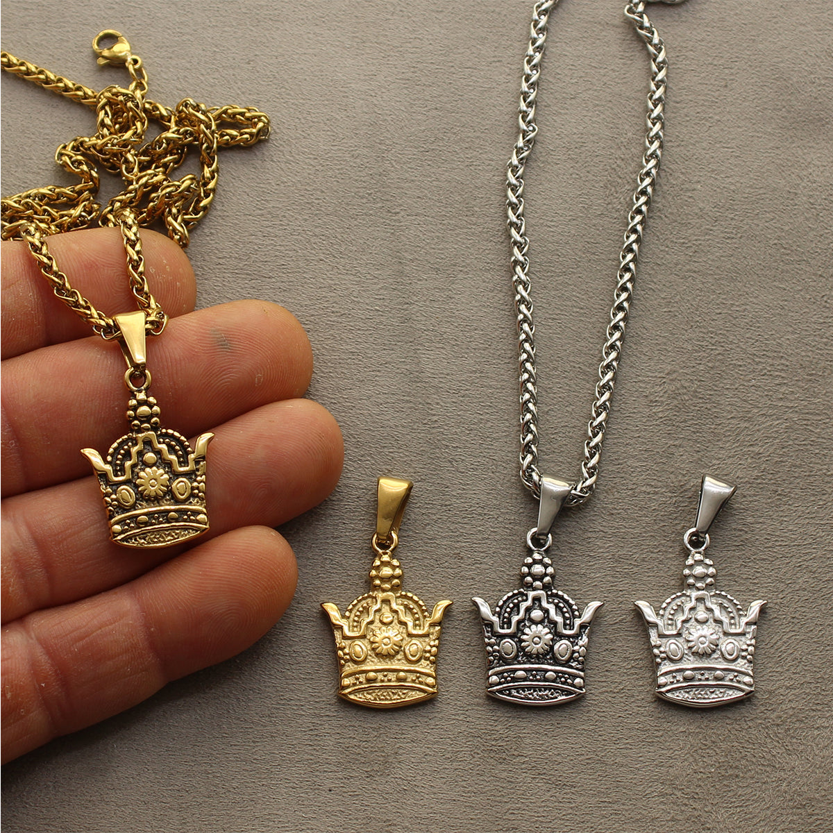 1 Iranian Persian Pahlavi Kingdom Crown Necklace Chain