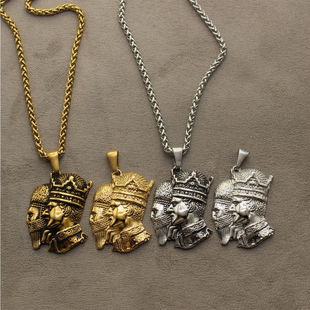 1 Iranian Persian Kings Cyrus the Great and Mohammadreza Shah Pahlavi Necklace