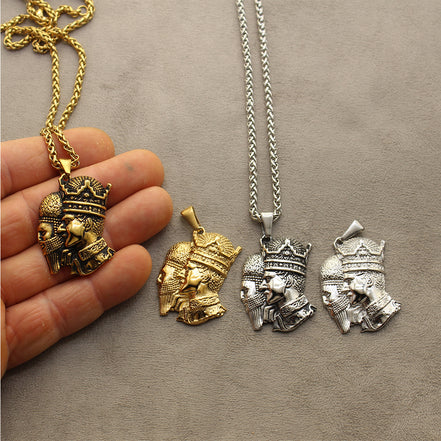 1 Iranian Persian Kings Cyrus the Great and Mohammadreza Shah Pahlavi Necklace