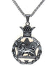 Double Sided Iranian Persian Pahlavi Lion and sun Shiro Khorshid Necklace