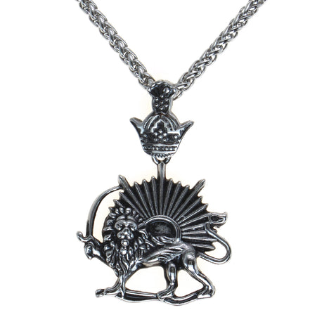1 Iranian Persian Pahlavi Lion and sun Shiro Khorshid Crown Necklace