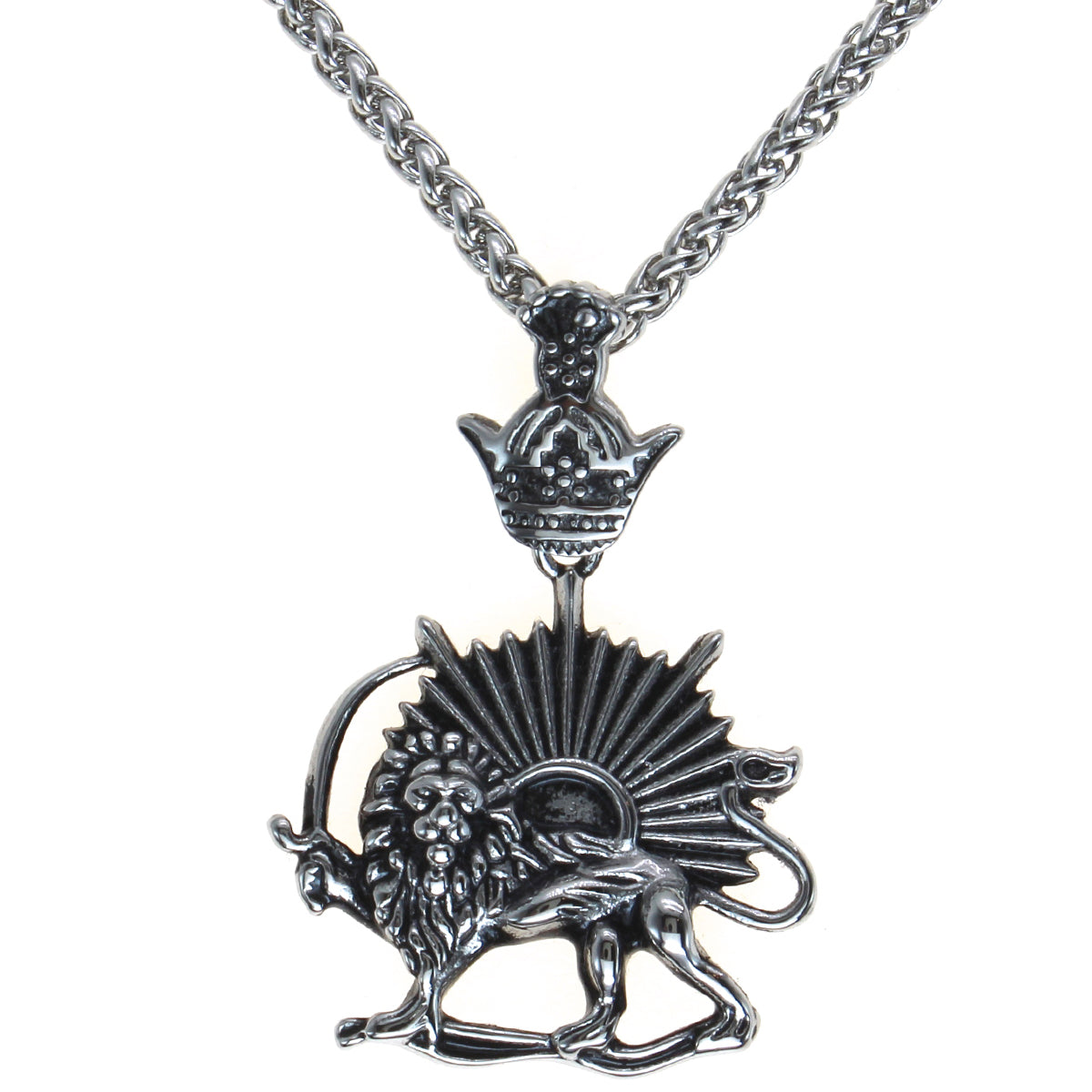 1 Iranian Persian Pahlavi Lion and sun Shiro Khorshid Crown Necklace