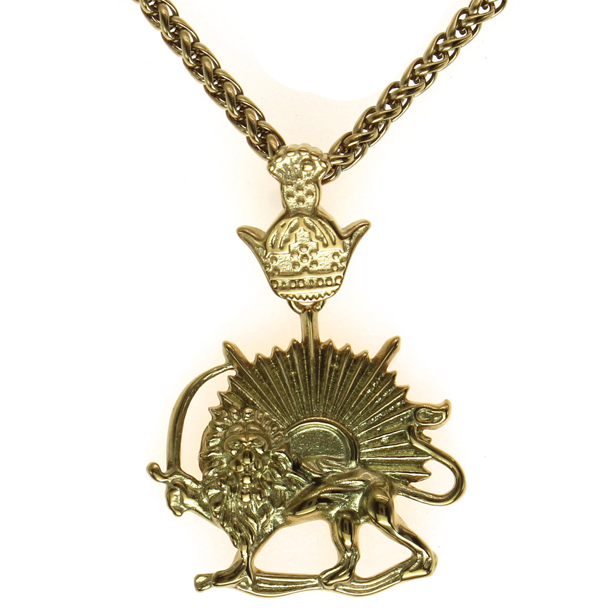 1 Iranian Persian Pahlavi Lion and sun Shiro Khorshid Crown Necklace