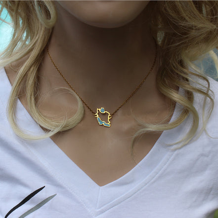 1 Iran map necklace Choker