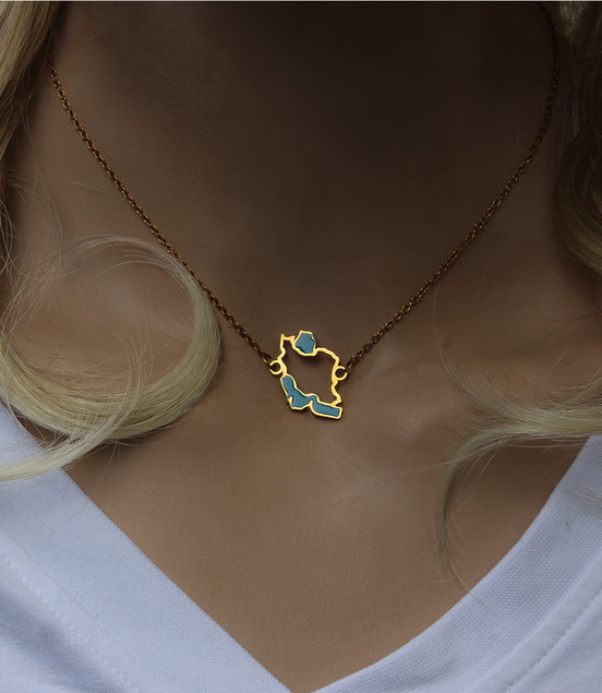 1 Iran map necklace Choker