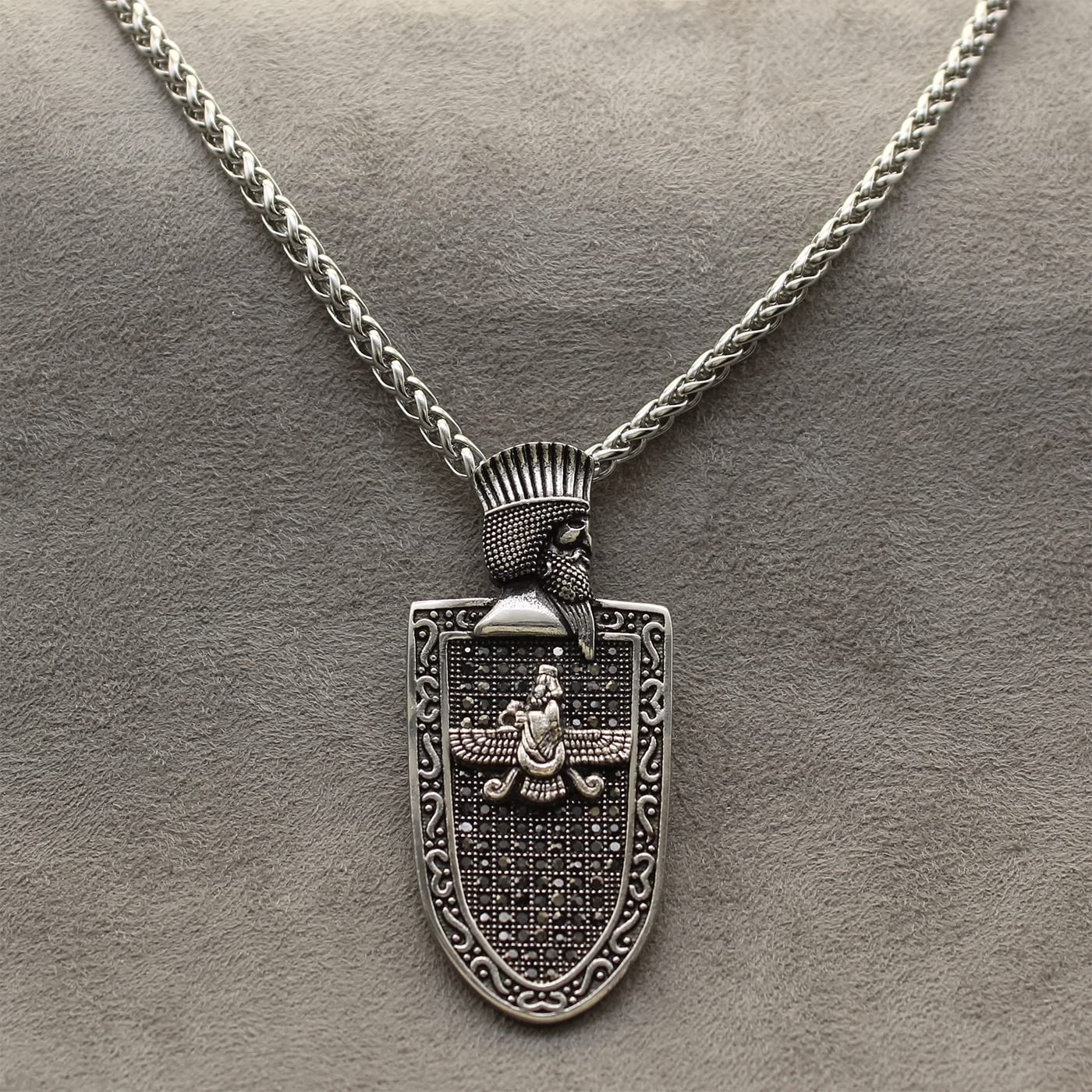 Cyrus The Great Farvahar Necklace Chain Persian King Necklace