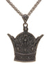 Sterling Silver Persian Kingdom Pahlavi Crown Necklace Chain Pendent