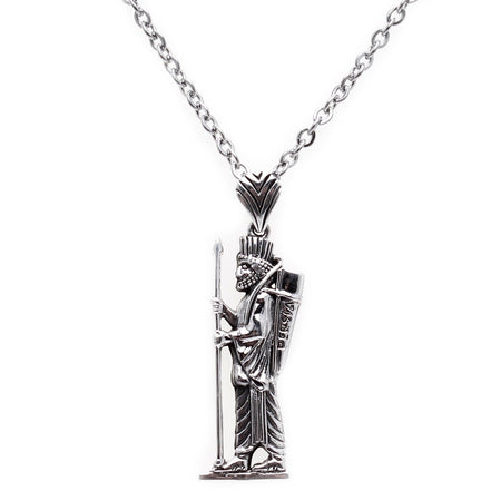 Sterling Siver 925 Persian Soldier Necklace Persia Gift Art