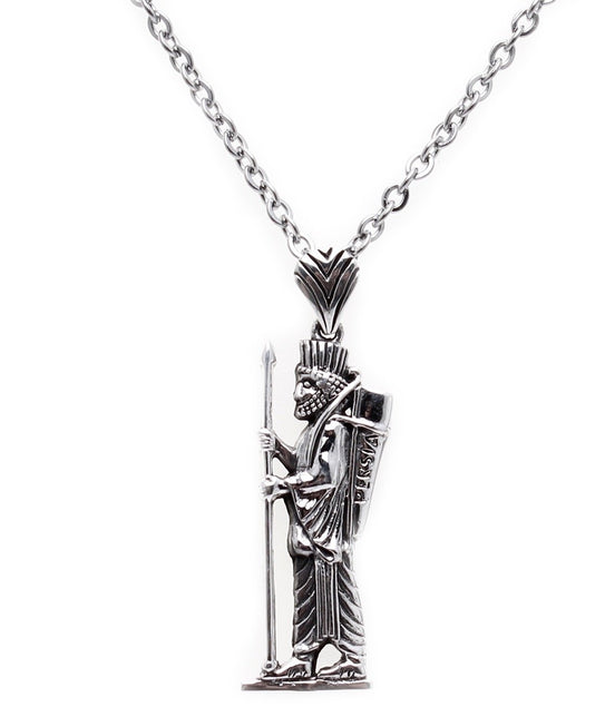 Sterling Siver 925 Persian Soldier Necklace Persia Gift Art