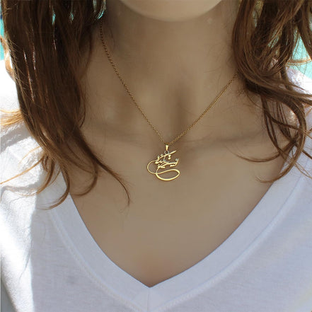 Persian Farsi Poem Chain Necklace Pendant Persian Chain Necklace