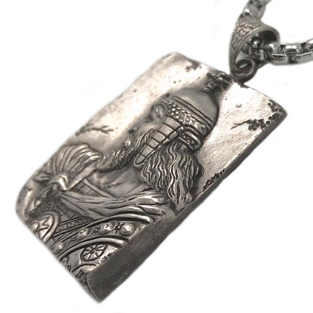Asoodehdelan Sterling Silver Persian heroic Rostam Dastan Necklace Pendant Gift