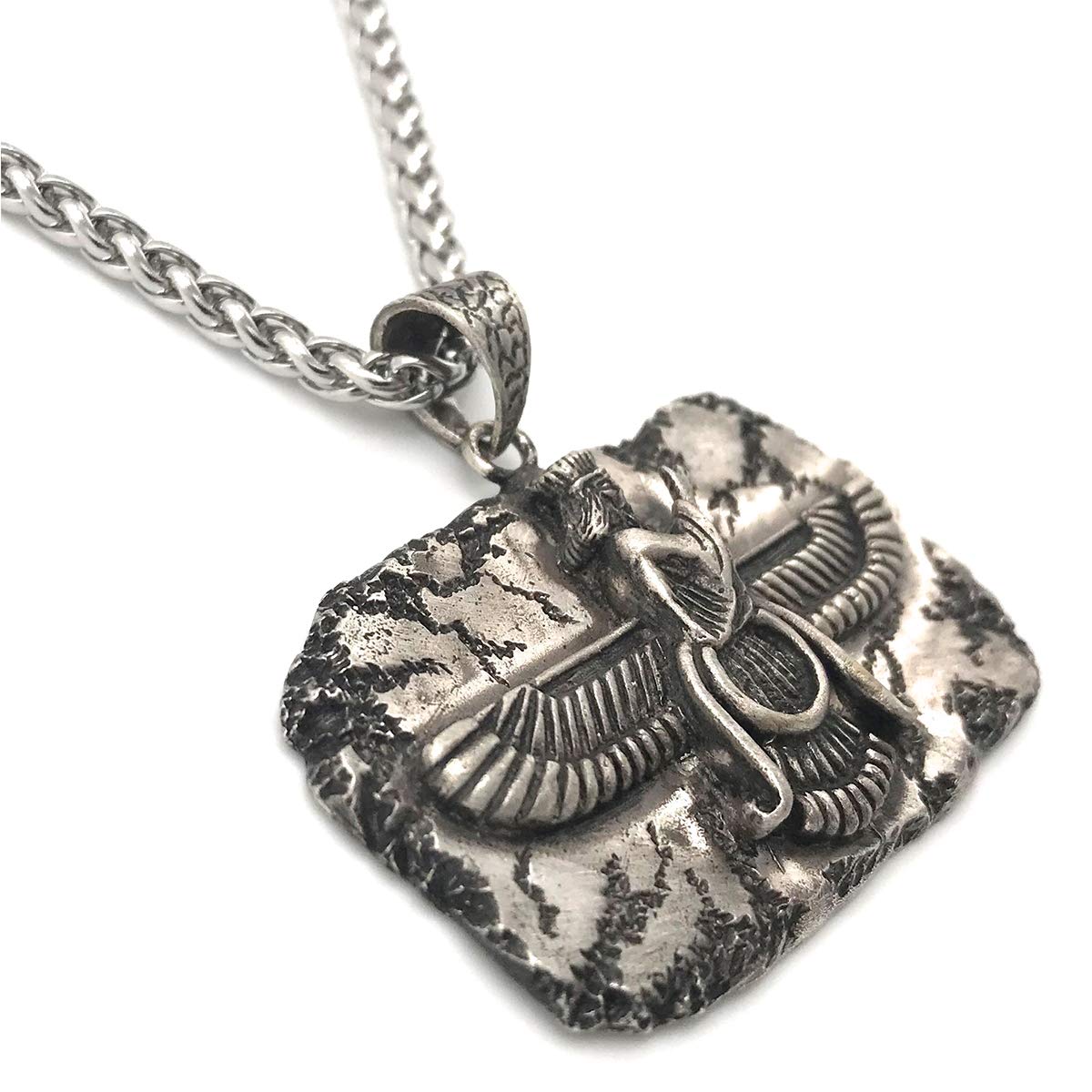 ISterling Silver Iranian Persian Farvahar Faravahar Necklace