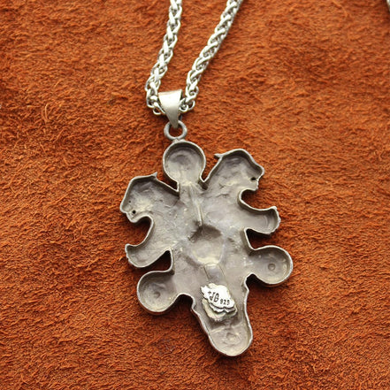 Sterling Silver Persian Iranian Achaemenid Winged Lion Shield Necklace