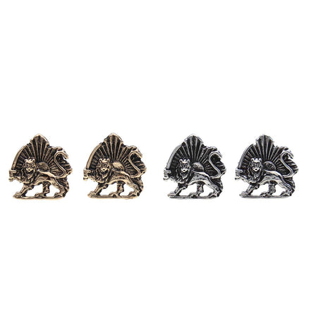 Iranian Persian Lion Sun Shir Khorshid Cufflinks Persia Pahlavi Gift