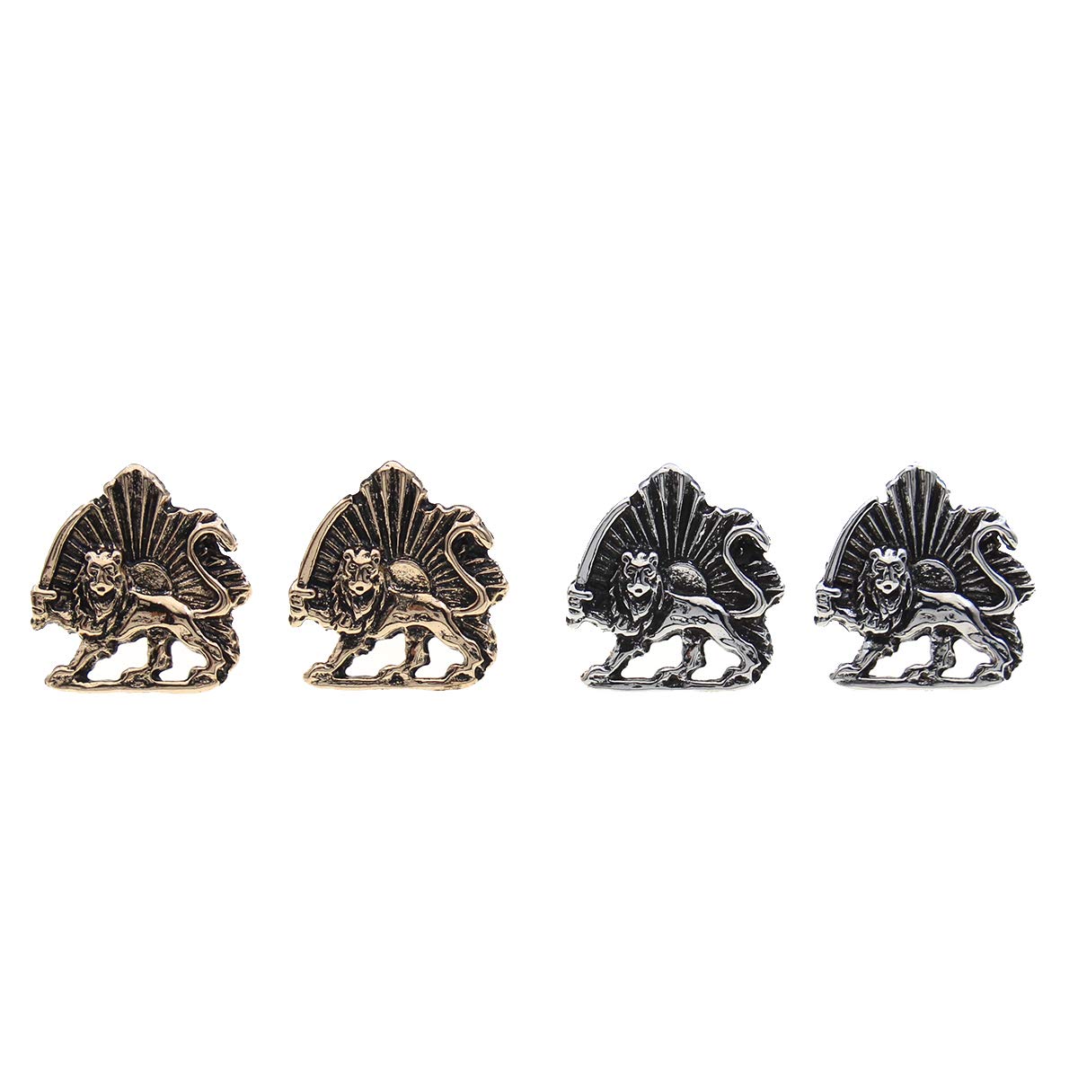 Iranian Persian Lion Sun Shir Khorshid Cufflinks Persia Pahlavi Gift