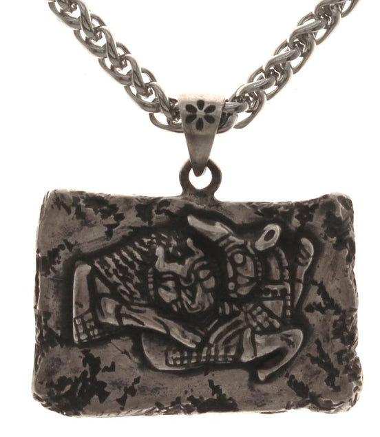Sterling Silver Persian Empire Lion Bull Fight Achaemenid Iranian Necklace Pendant