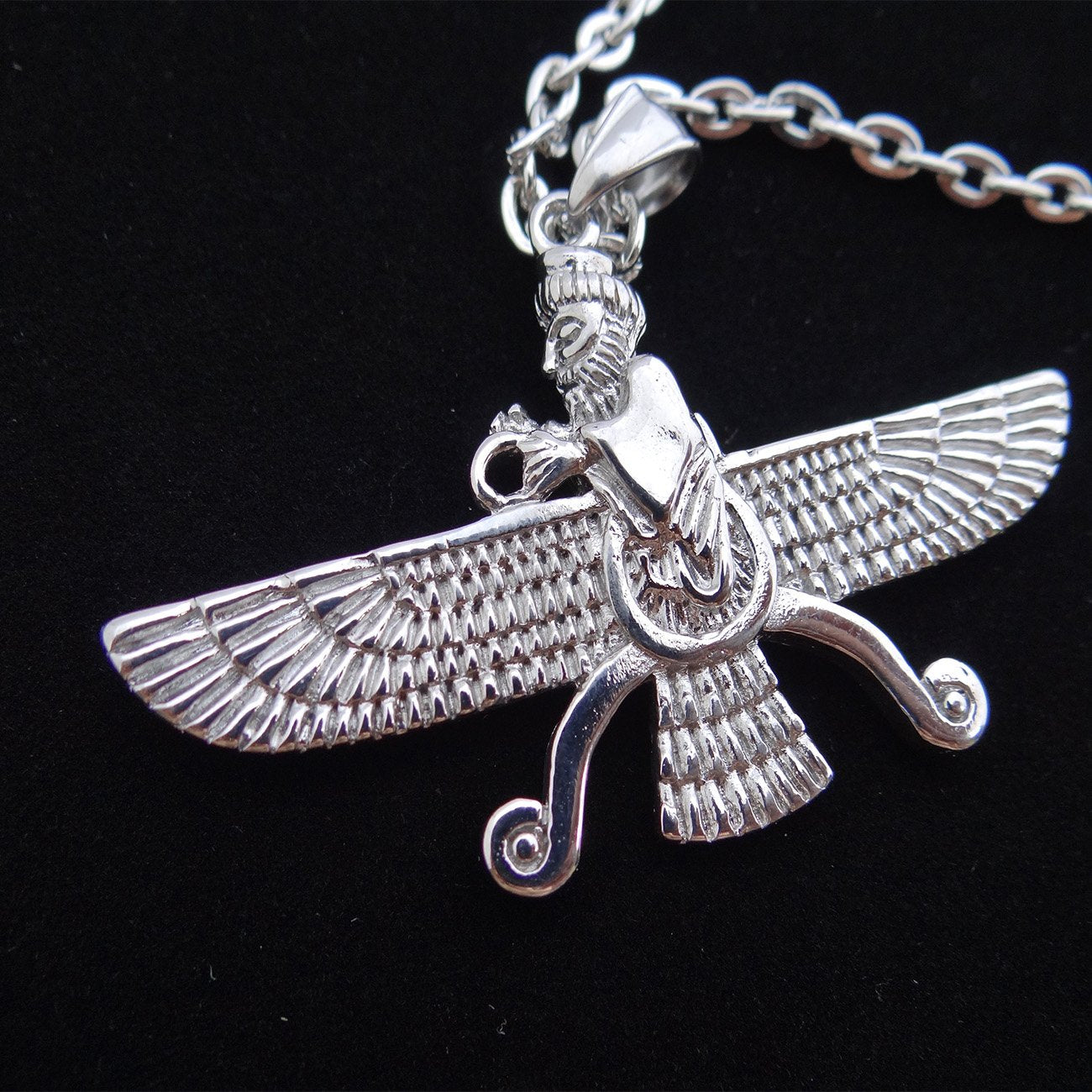 Double Sided Farvahar Necklace Iranian Gift Persian Iran Faravahar