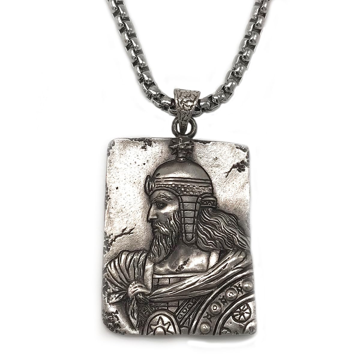 Asoodehdelan Sterling Silver Persian heroic Rostam Dastan Necklace Pendant Gift