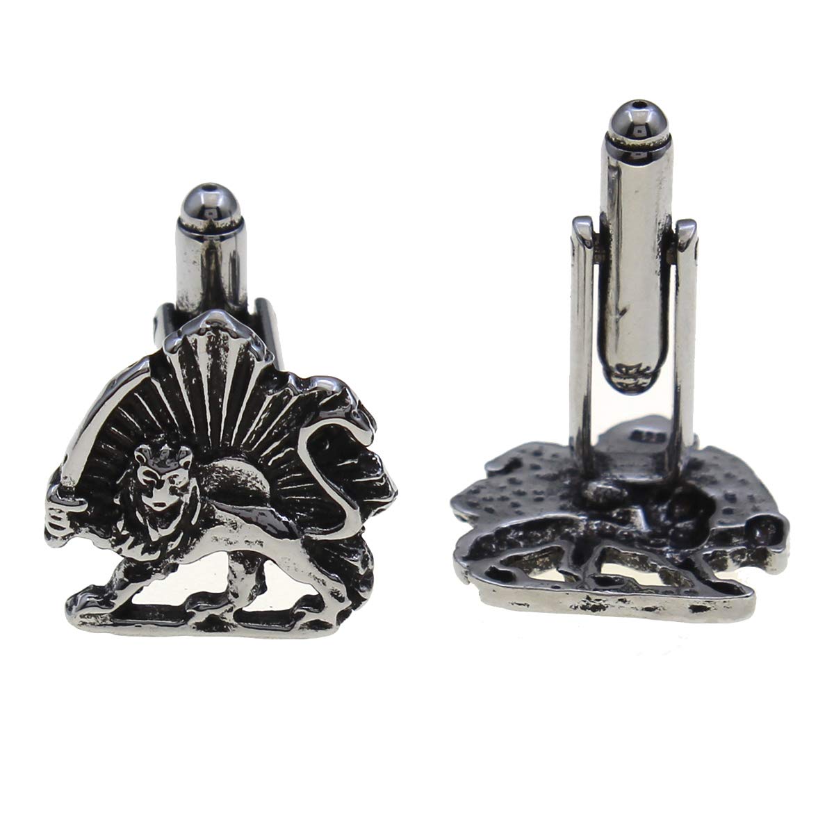 Iranian Persian Lion Sun Shir Khorshid Cufflinks Persia Pahlavi Gift