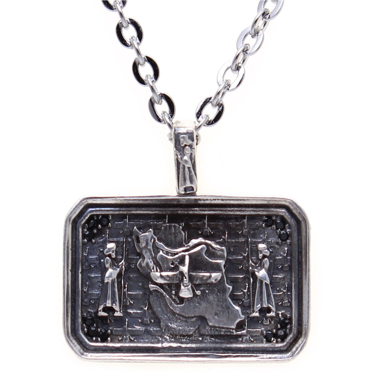 Asoodehdelan 925 Sterling Silver Persian Flag Map Farvahar Soldiers Faravahar Persia Farsi Parsi