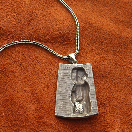 Iranian Sterling Silver Persian Achaemenid Hakhamanesh Soldiers Worrier Necklace Pendant