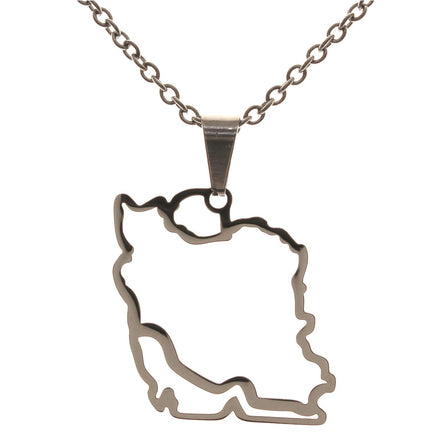 Iranian Persian Iran Map Necklace Pendant