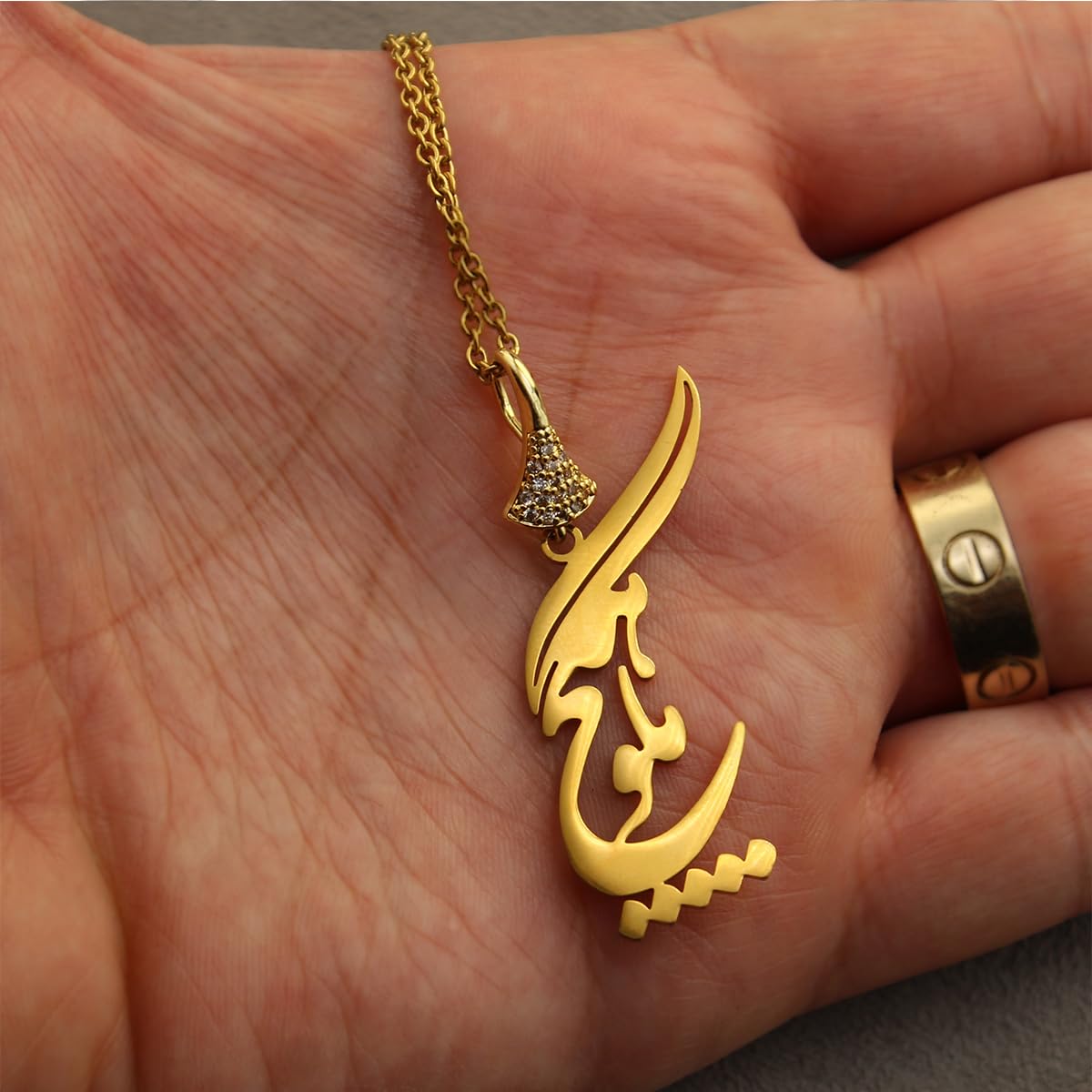 Asoodehdelan Persian Farsi Poem Hich Say Nothing Necklace Pendant Gift Rumi Poem Necklace