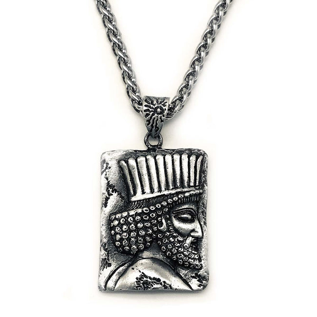 Asoodehdelan Sterling Silver Persian Achaemenid Officer Soldier Necklace Pendent